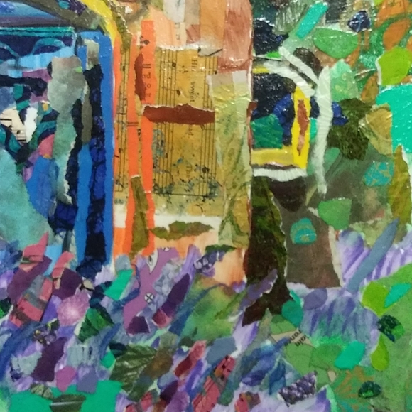 Original "paper painting"/collage art - Picture 4 of 4